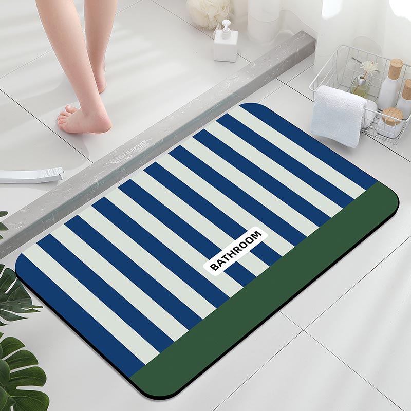 Home Center Bathroom Accessories - ストライプスター滑り止めバスマット、ロイヤルブルーのカーペット、寝室の装飾、バスルームアクセサリー、家の装飾