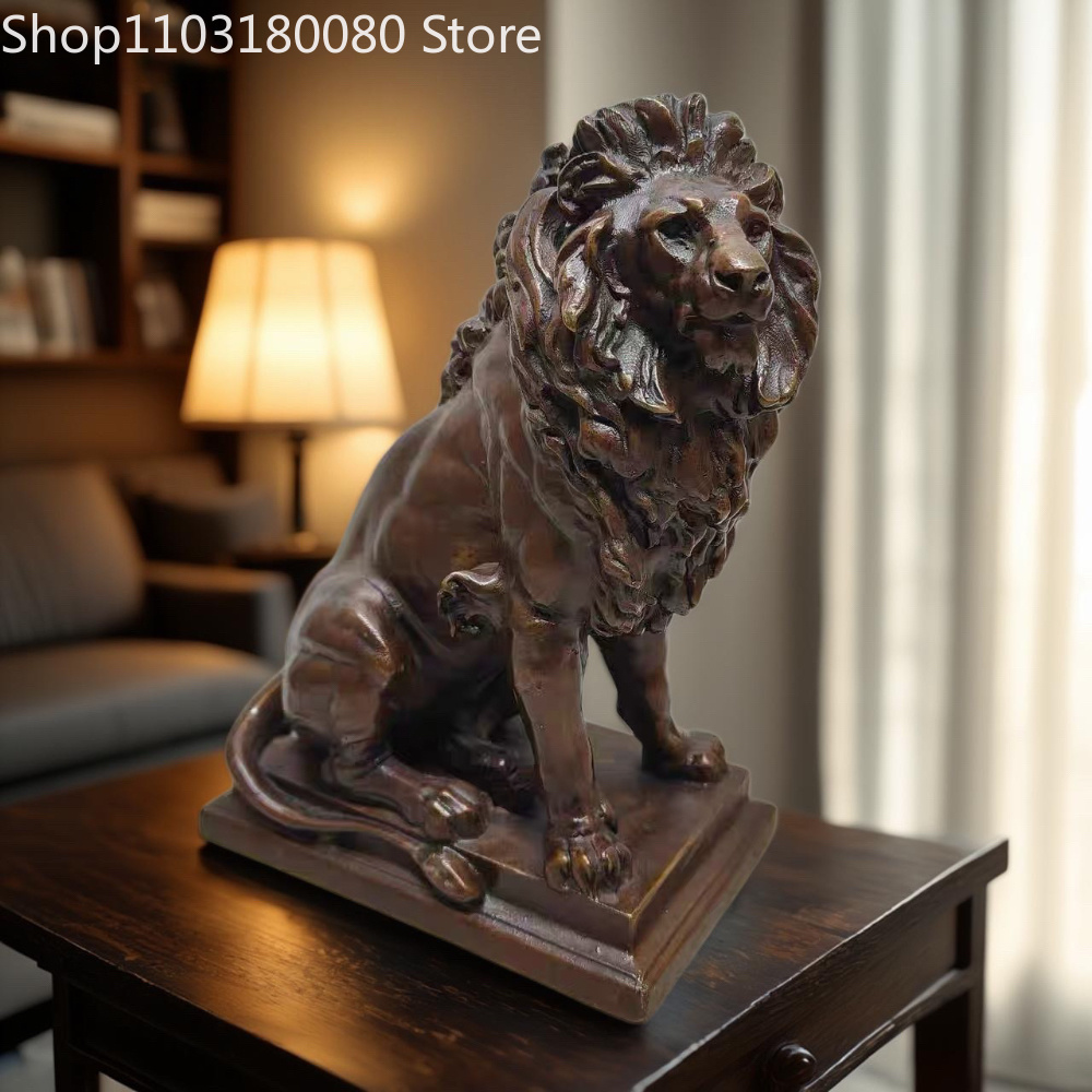 Home & Bathroom Building Products Pte Ltd - 21cmアンティーク仕上げ銅製ユダの獅子像ユダヤ教家庭祭壇装飾彫刻
