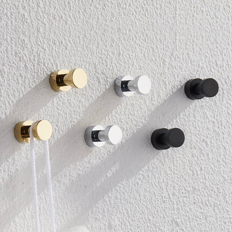 Home Center Bathroom Accessories - 2/3/4/5個真鍮ローブフック防錆タオルフックキー帽子フックハンガー家庭用装飾ホーム浴室付属品