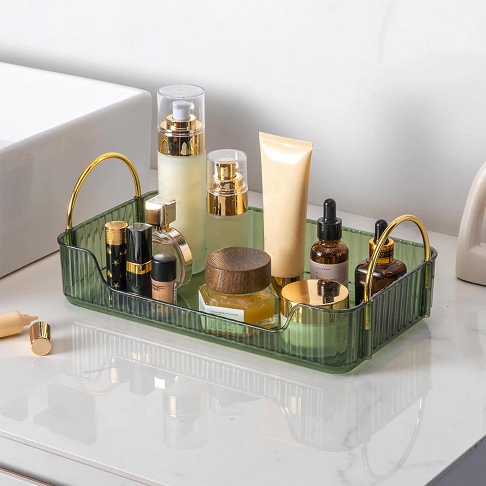 バスルームオーガナイザーラックライト高級アクリル収納ホルダー - Home Goods Bathroom Storage のレビューと価格