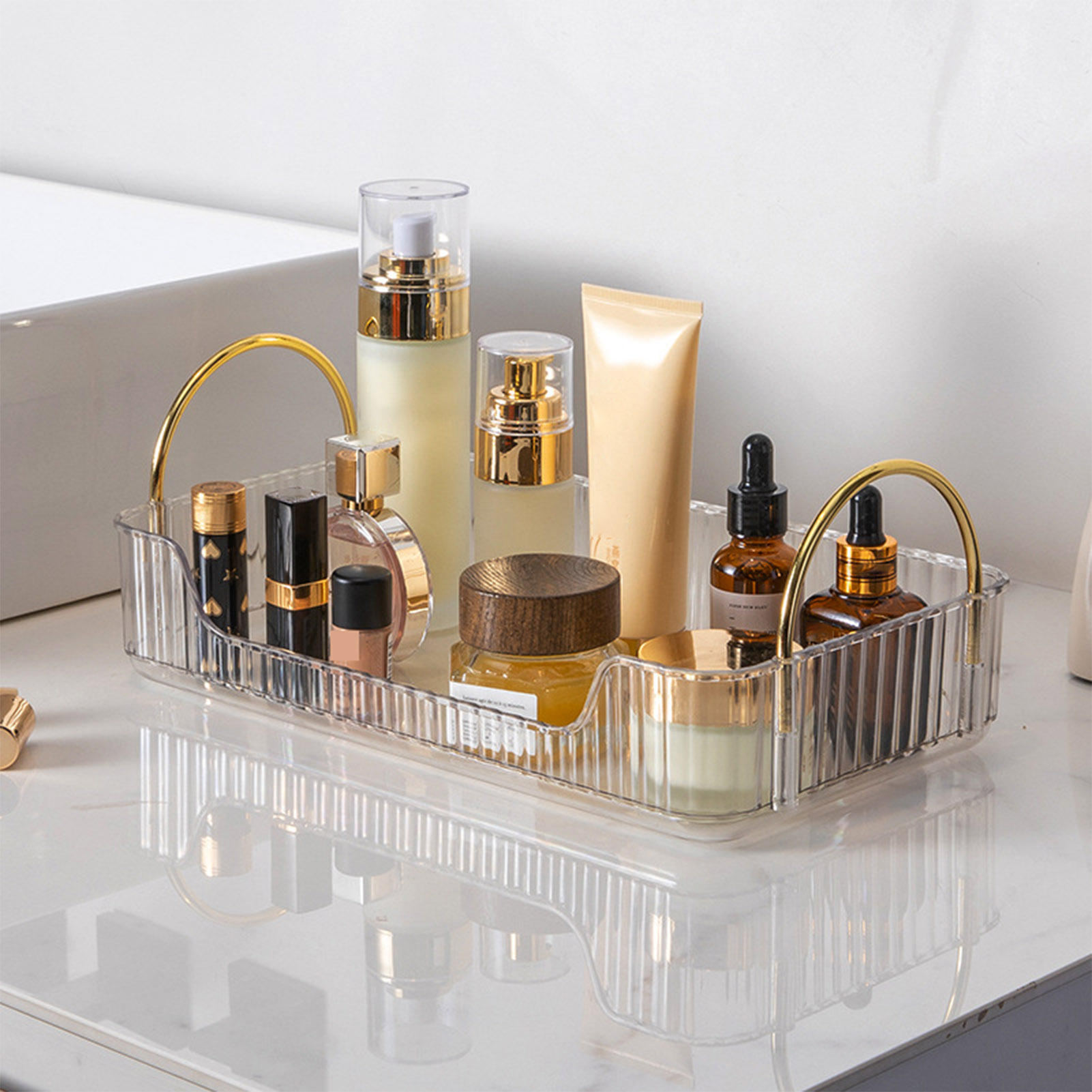 バスルームオーガナイザーラックライト高級アクリル収納ホルダー - Home Goods Bathroom Storage のレビューと価格