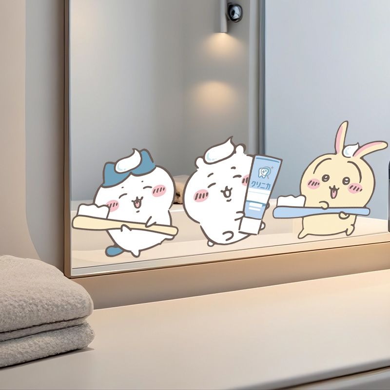 ホットチイカワミラーステッカー強力粘着クリアプリント防水取り - Home Center Bathroom Accessories のレビューと価格