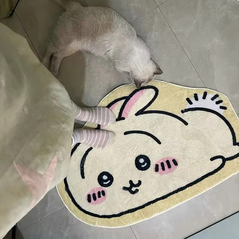 ホットチイカワ漫画ラグアニメハチワレうさぎぬいぐるみフロアマ - Home Center Bathroom Accessories のレビューと価格