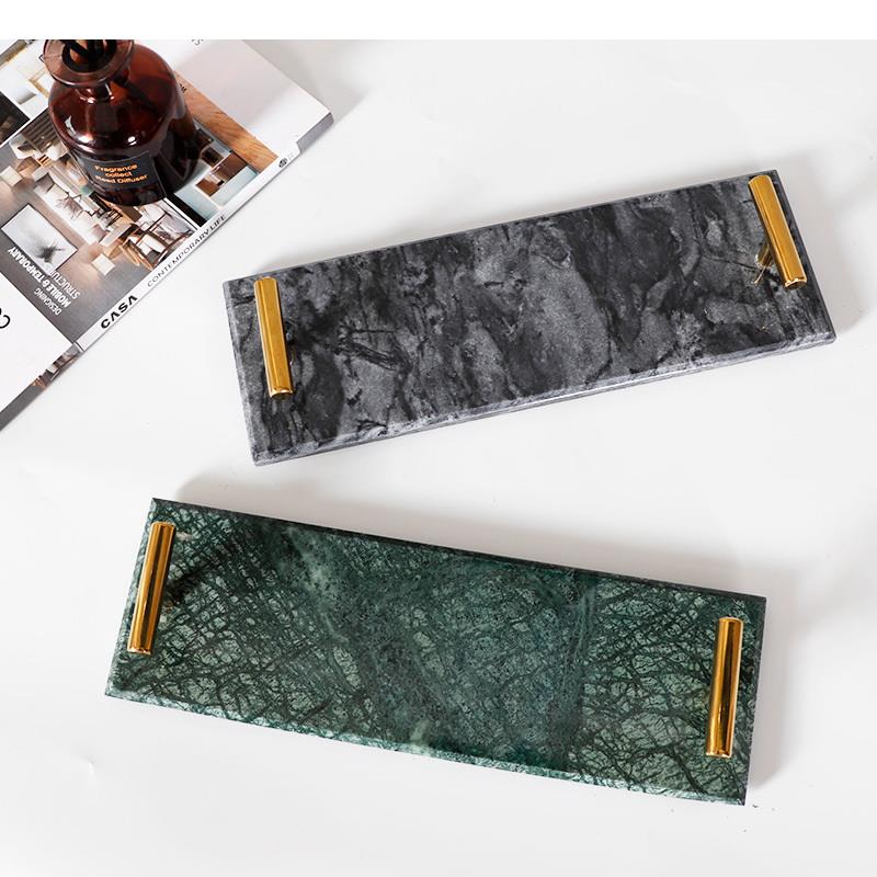 北欧天然大理石トレイ装飾化粧品ジュエリー浴室洗濯収納ラックホ - Home Creation Bathroom のレビューと価格