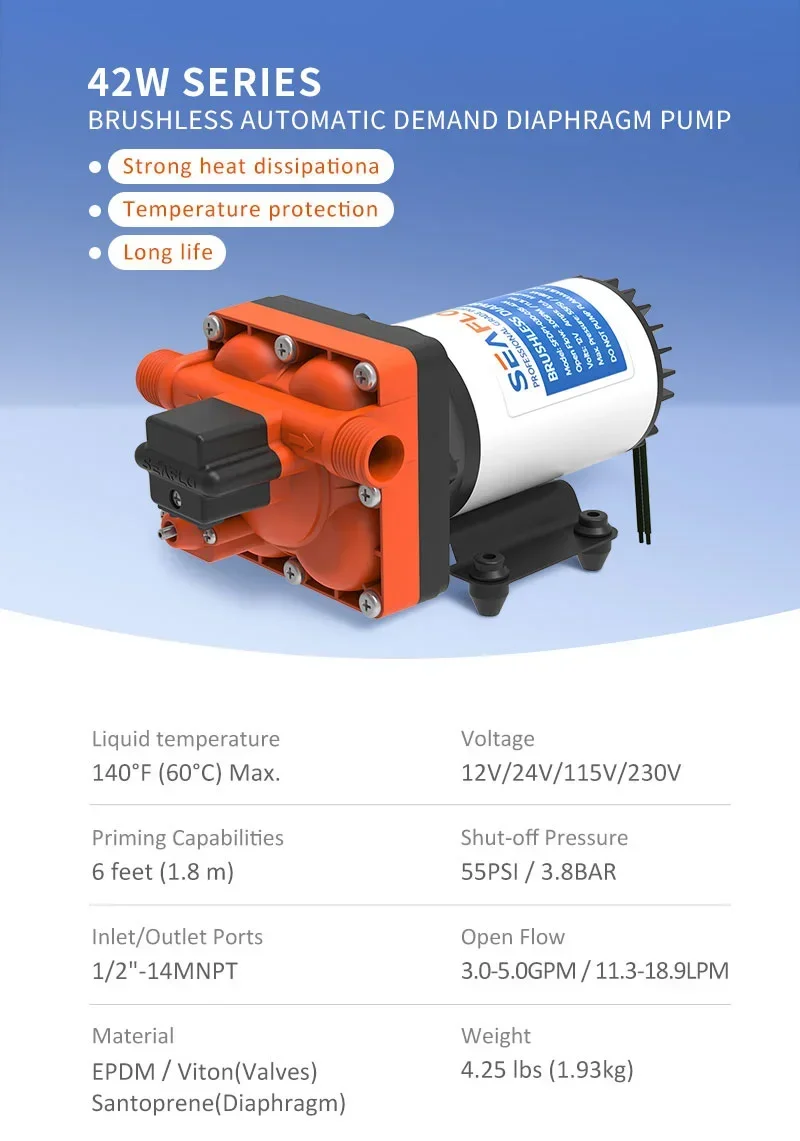 115V 230V AC 小型ミニ自動ブラシレスダイヤフラム - Home Bathroom Pressure Pump のレビューと価格
