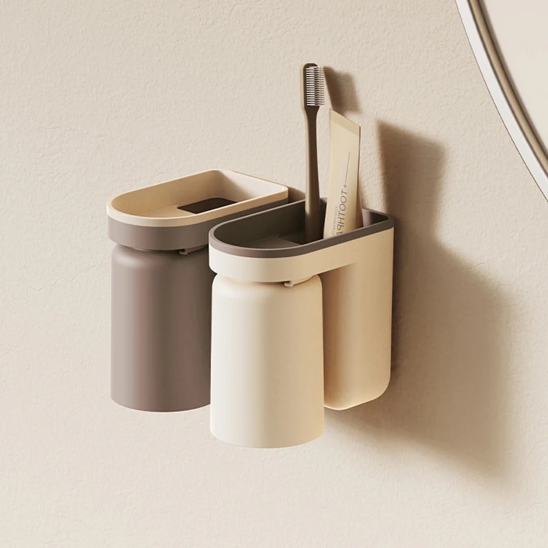 壁に取り付けられた歯ブラシ収納ラック、穴なし、ライト、高級、 - Home Goods Bathroom Storage のレビューと価格