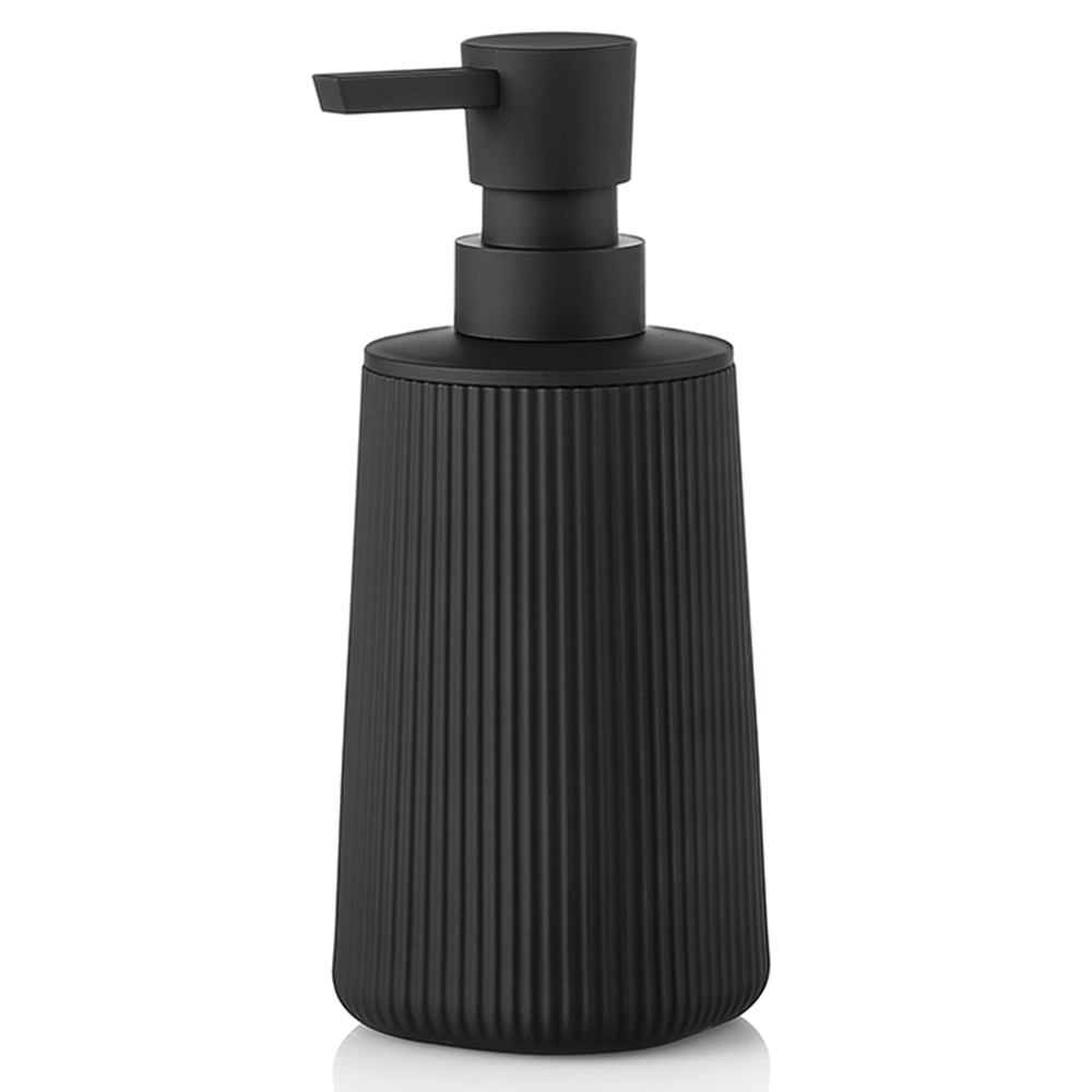 モダンなリブ付きプラスチック製液体ソープディスペンサー、詰め - Home Bathroom Soap Dispenser のレビューと価格