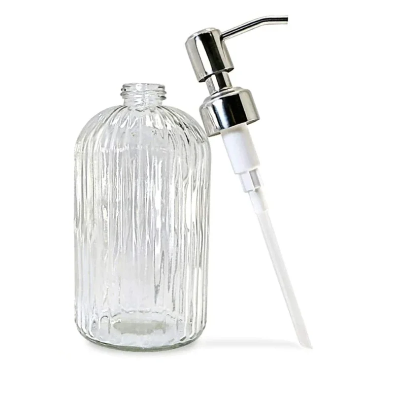 ソープディスペンサー浴室透明ガラス空の詰め替えサブボトル洗剤 - Home Bathroom Soap Dispenser のレビューと価格