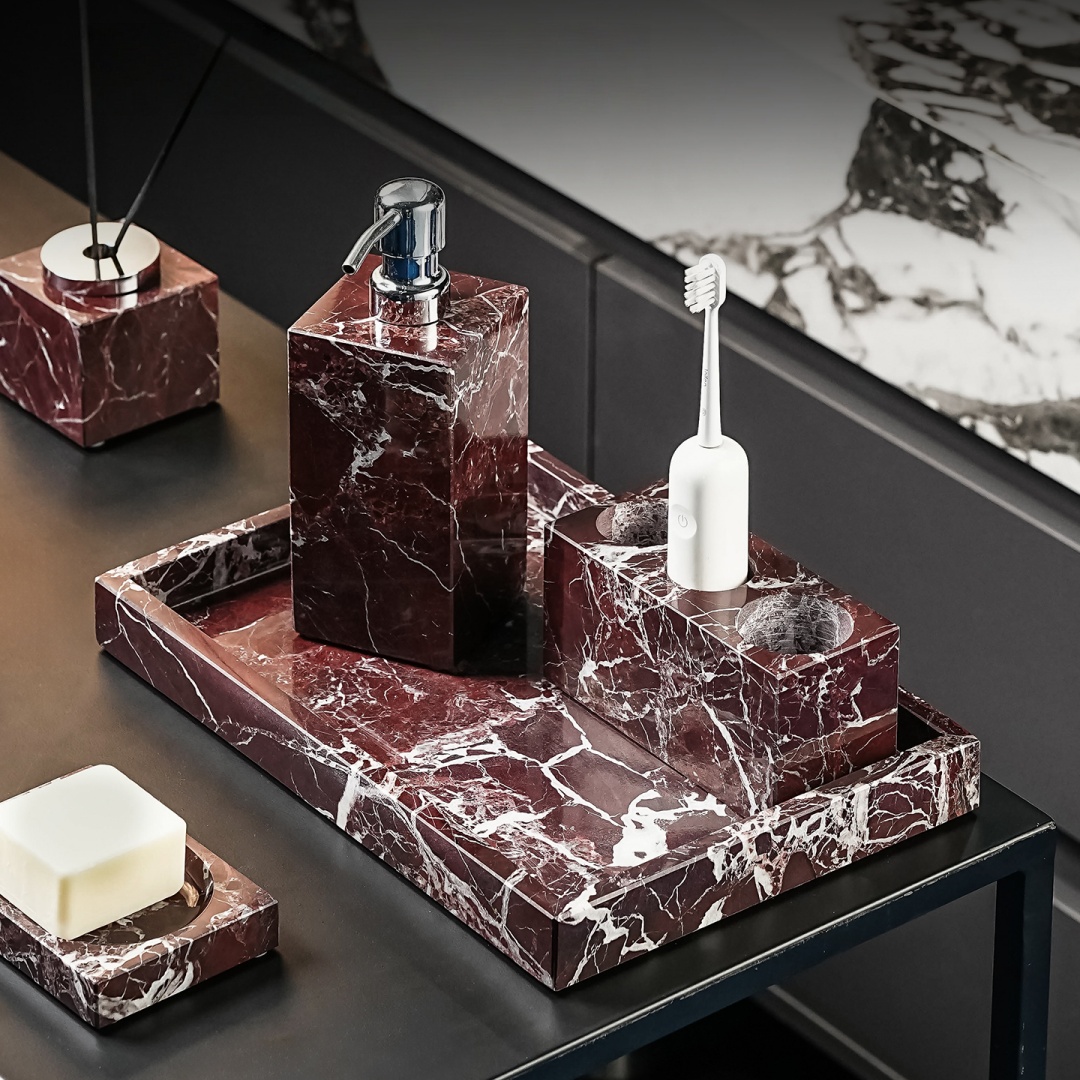 高級天然大理石ロサ・レヴァント製バスルームアクセサリー、ホー - Home Center Bathroom Accessories のレビューと価格