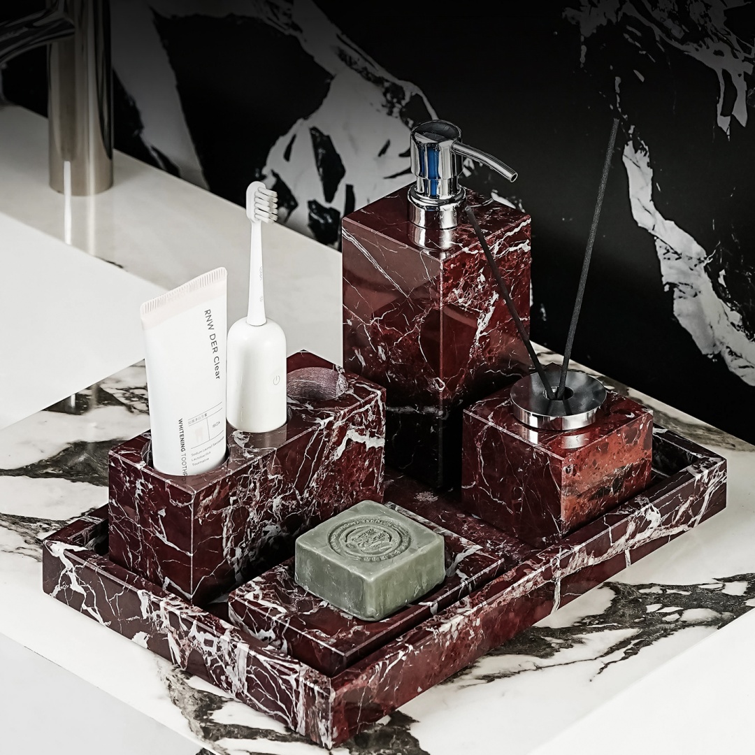 高級天然大理石ロサ・レヴァント製バスルームアクセサリー、ホー - Home Center Bathroom Accessories のレビューと価格