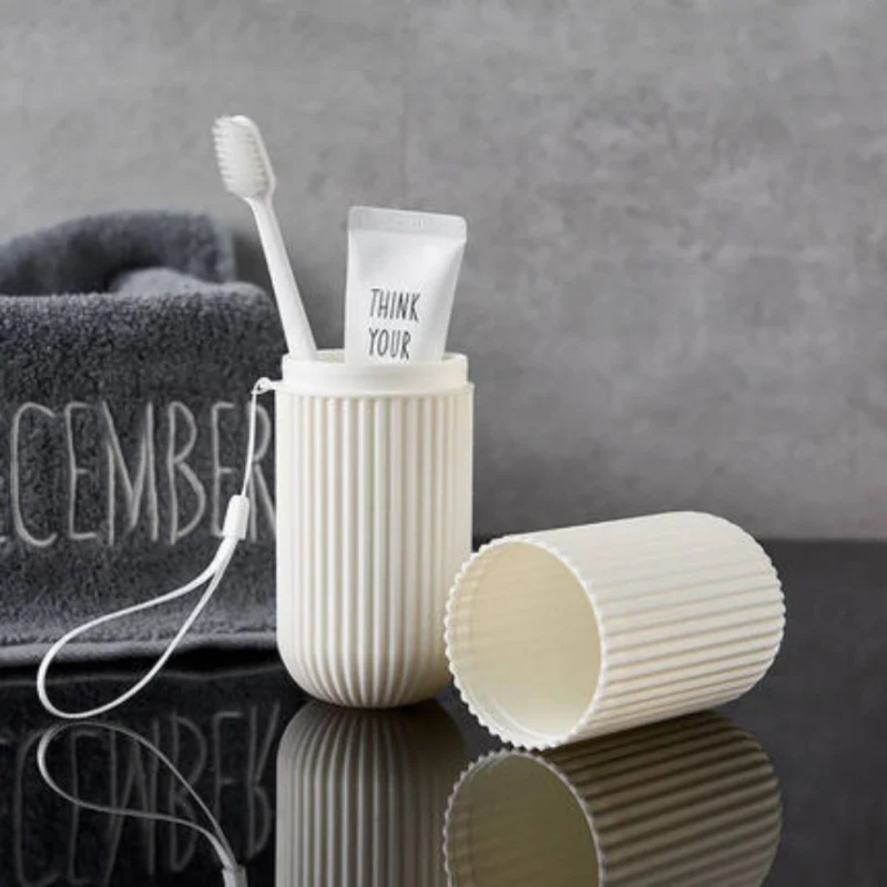 旅行用携帯歯ブラシカップ、バスルーム用歯磨き粉ホルダー収納ケ - Home Goods Bathroom Storage のレビューと価格