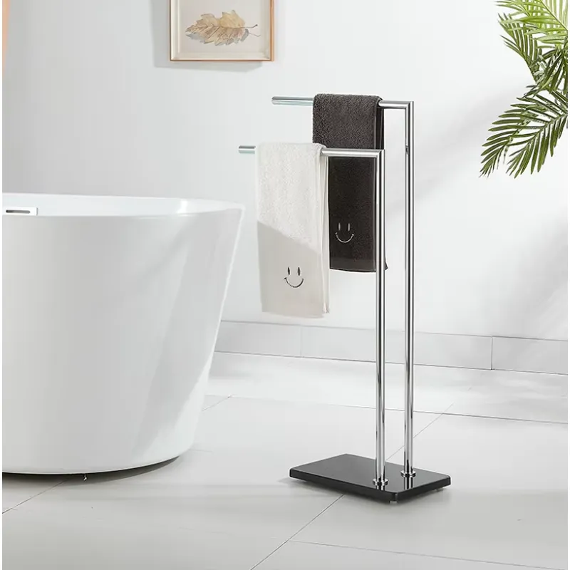 モダンな高さのある床から天井までのステンレス製トイレタオル掛 - Towel Bar Stainless のレビューと価格