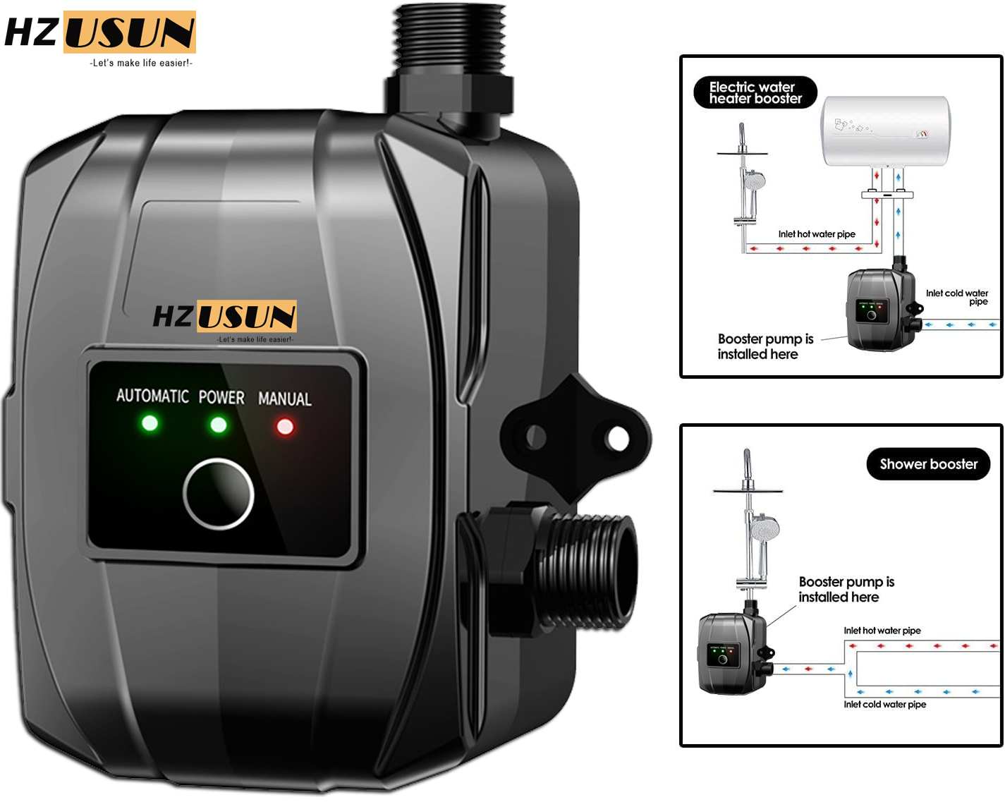 150 ワット 24 V 全自動圧力ブースター水再循環ポンプ - Home Bathroom Pressure Pump のレビューと価格