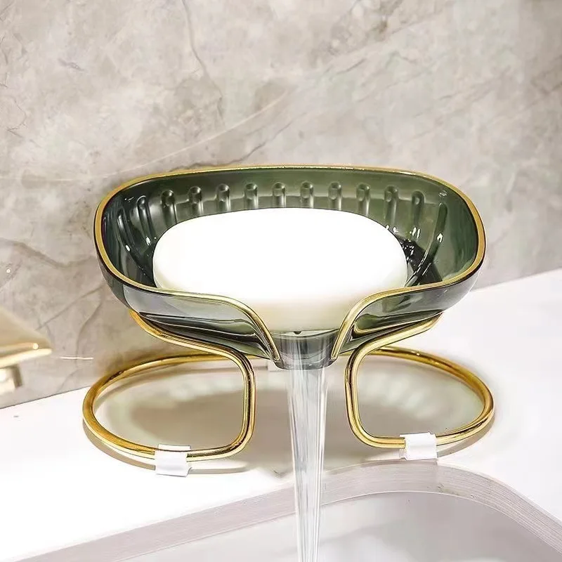 金縁のトイレ石鹸排水ボックス、浴室コーナー収納トレイ（排水穴 - Home Goods Bathroom Storage のレビューと価格