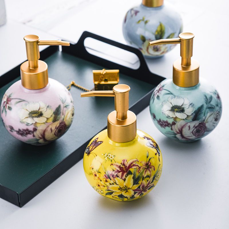300 ミリリットルセラミックサブボトルカラー花と鳥の装飾容 - Home Center Bathroom Accessories のレビューと価格