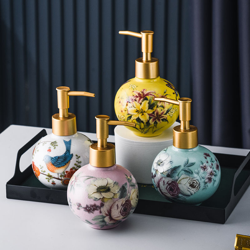 300 ミリリットルセラミックサブボトルカラー花と鳥の装飾容 - Home Center Bathroom Accessories のレビューと価格