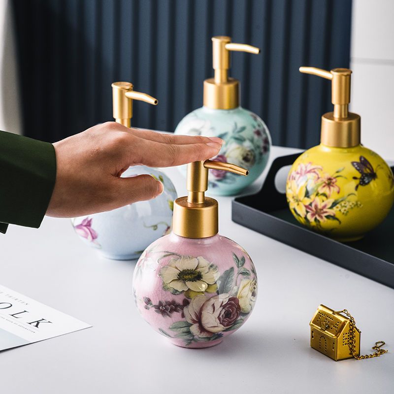 300 ミリリットルセラミックサブボトルカラー花と鳥の装飾容 - Home Center Bathroom Accessories のレビューと価格