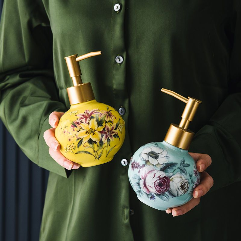 300 ミリリットルセラミックサブボトルカラー花と鳥の装飾容 - Home Center Bathroom Accessories のレビューと価格