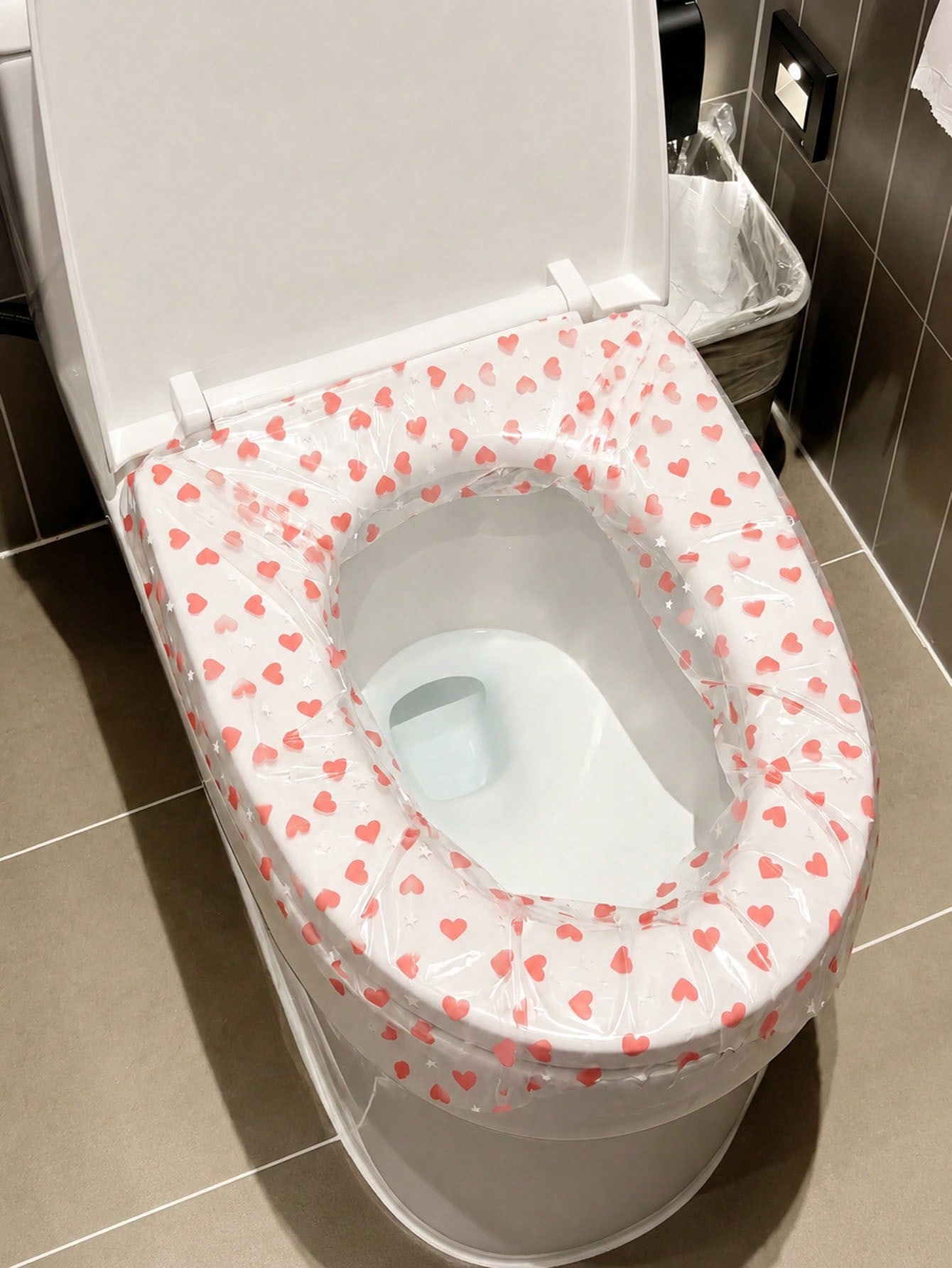 133枚入り使い捨て便座カバー、防水便座保護フィルム、ハート - Home Creation Bathroom のレビューと価格
