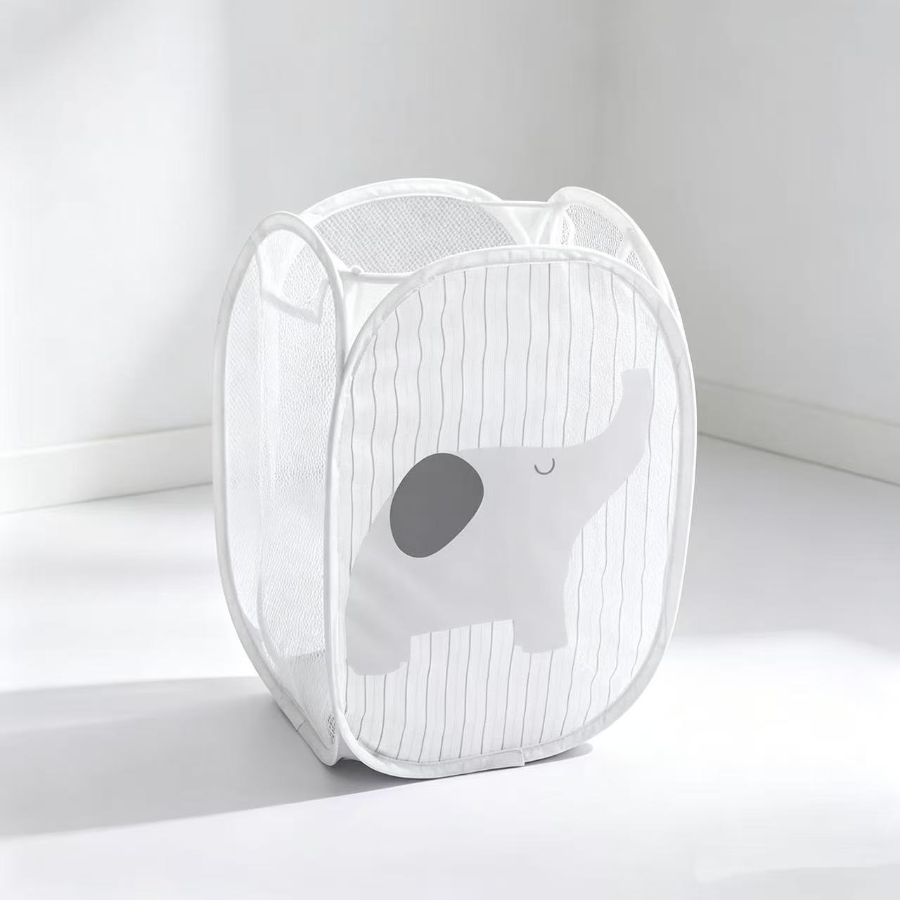 折りたたみ式メッシュランドリーバスケット、漫画柄の汚れた服入 - Home Goods Bathroom Storage のレビューと価格