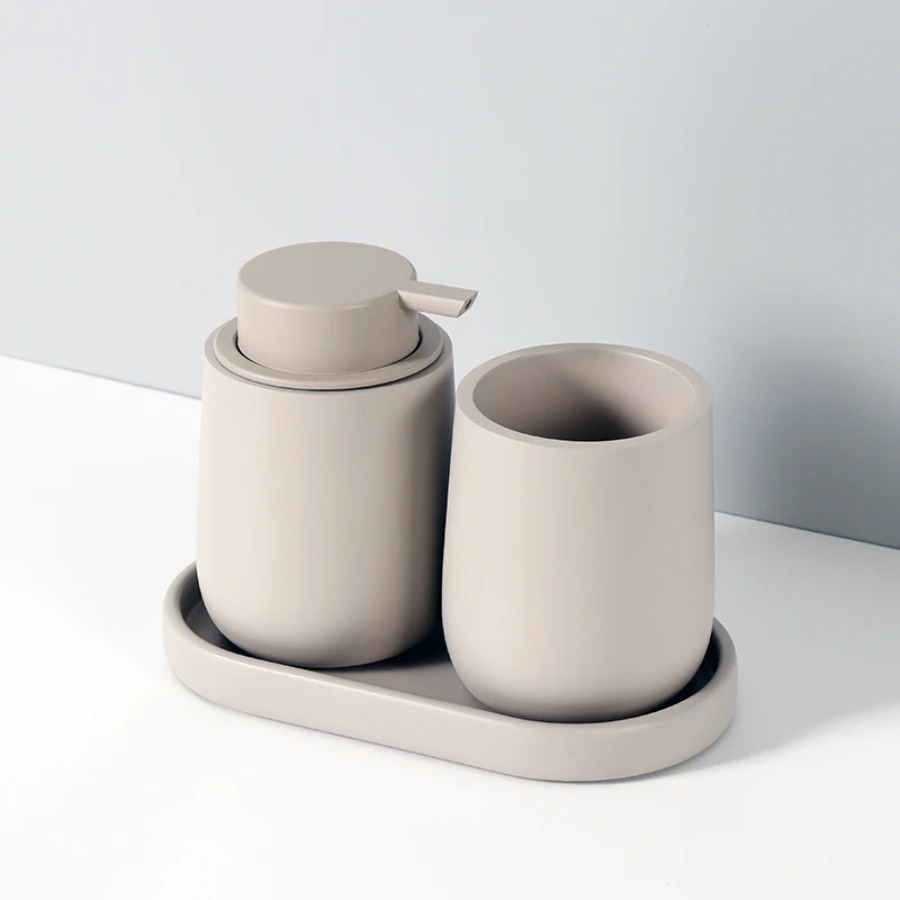 バスルームアクセサリーセット樹脂製ローションボトルうがい用カ - Home Center Bathroom Accessories のレビューと価格
