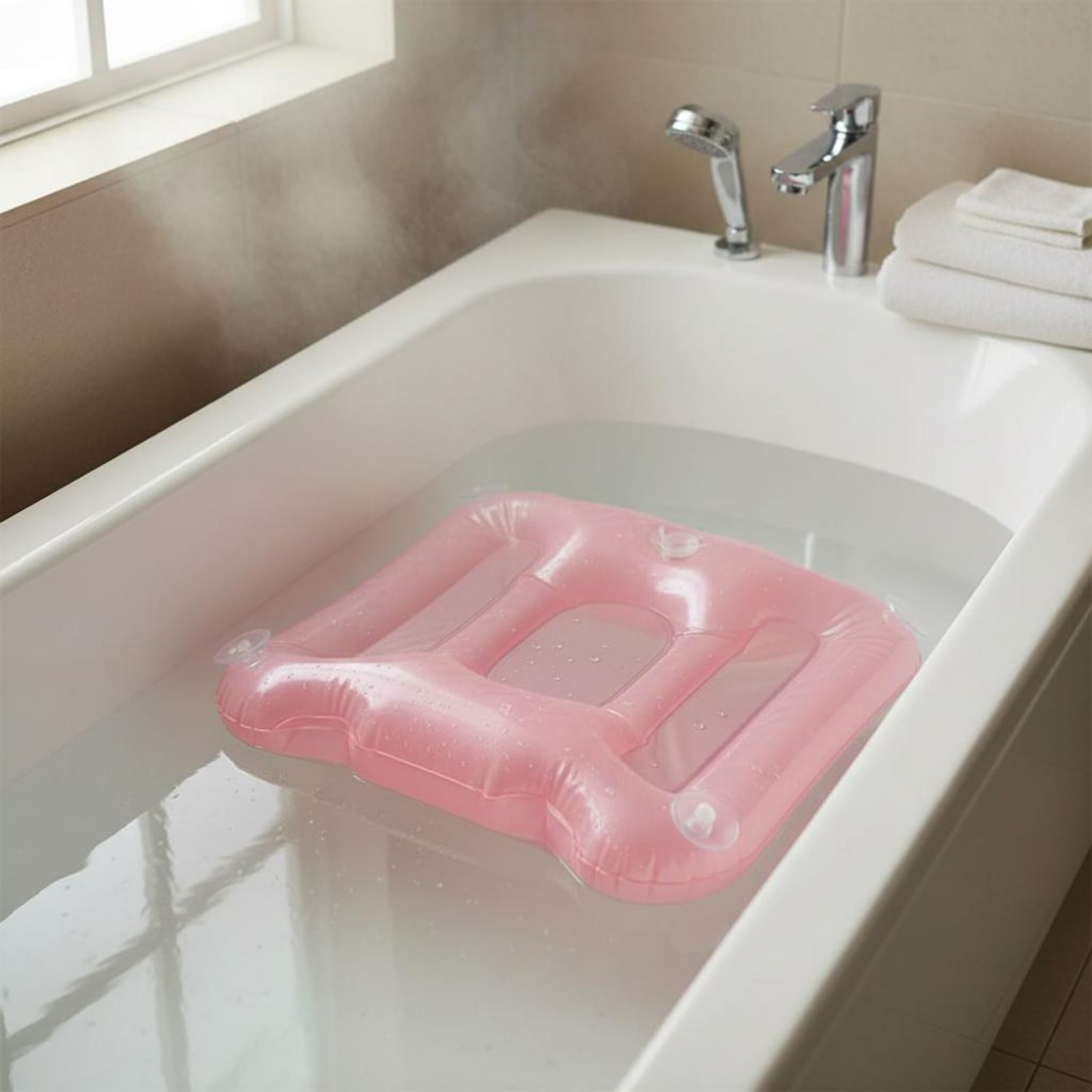 浴槽ブースターパッド シマリーフィニッシュ インフレータブル - Bathtub Pillow Inflatable のレビューと価格