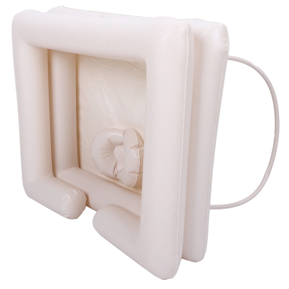 PVC製インフレータブルシャンプーボウル ホワイト 簡単に使 - Bathtub Pillow Inflatable のレビューと価格