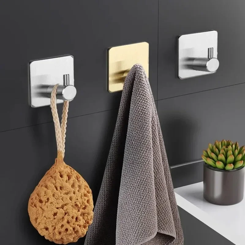 1-5 個の自己粘着バスルームローブタオルハンガーフックステ - Towel Bar Stainless のレビューと価格