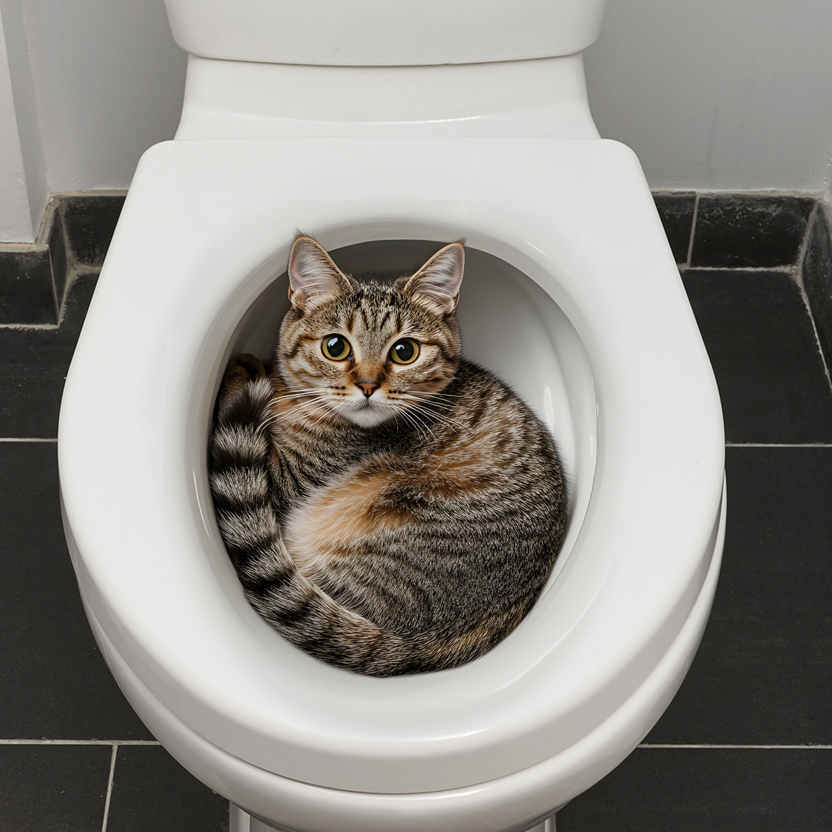 3D 面白い猫トイレステッカー浴室トイレカバーステッカー壁ス - Home Center Bathroom Accessories のレビューと価格