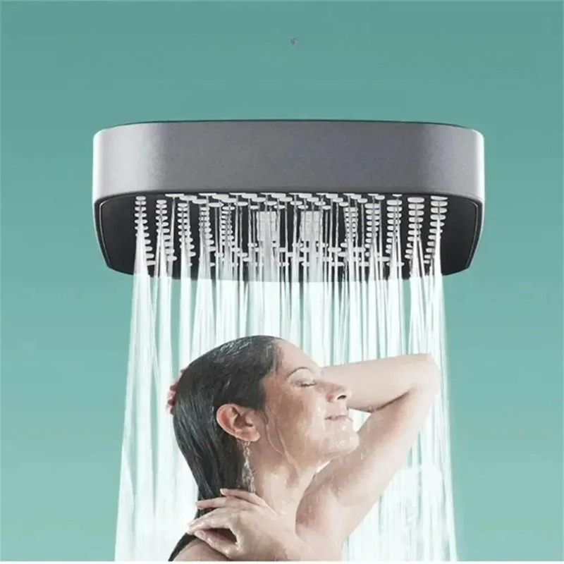 調整可能な3モード高圧シャワーヘッド大流量節水レインフォール - Home Creation Bathroom のレビューと価格