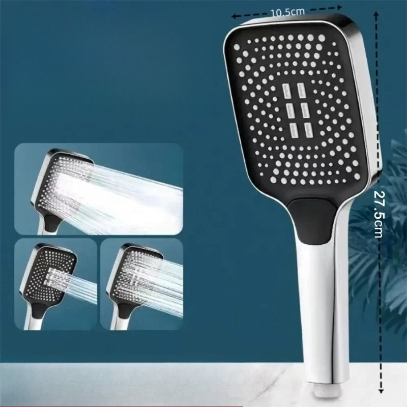 調整可能な3モード高圧シャワーヘッド大流量節水レインフォール - Home Creation Bathroom のレビューと価格