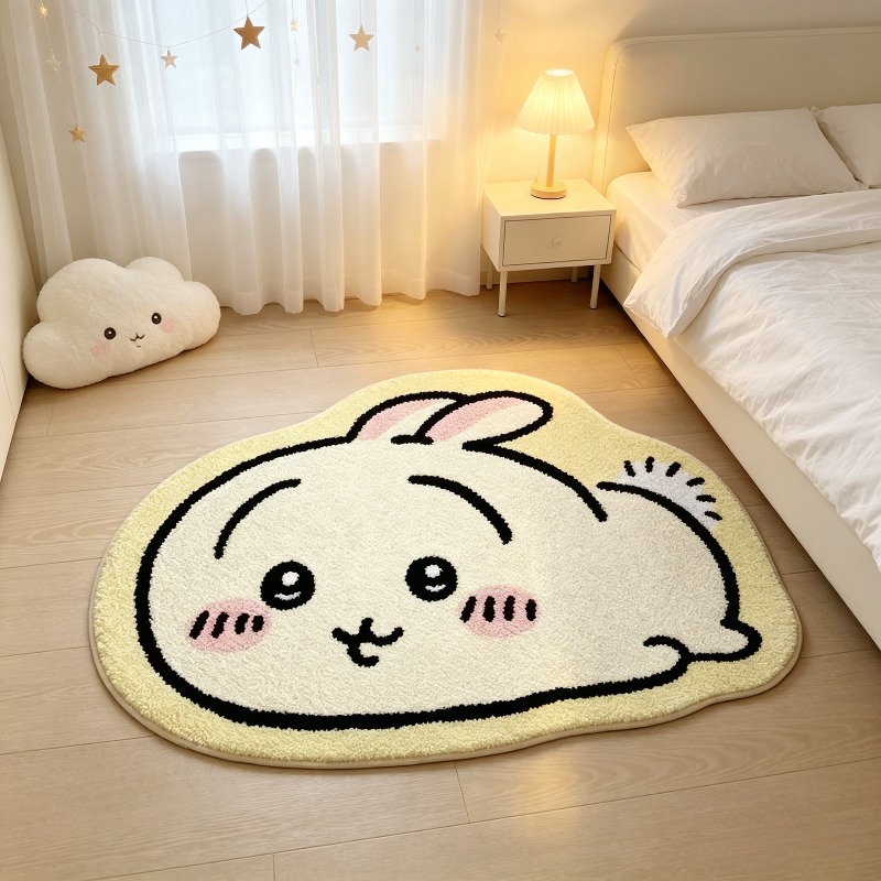 チイカワ漫画ラグ アニメハチワレウサギ ぬいぐるみフロアマッ - Home Center Bathroom Accessories のレビューと価格